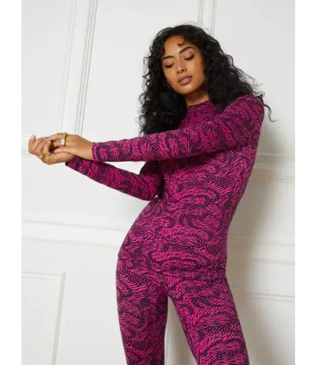 Refined Department ladies knitted heart zebra top RILEY