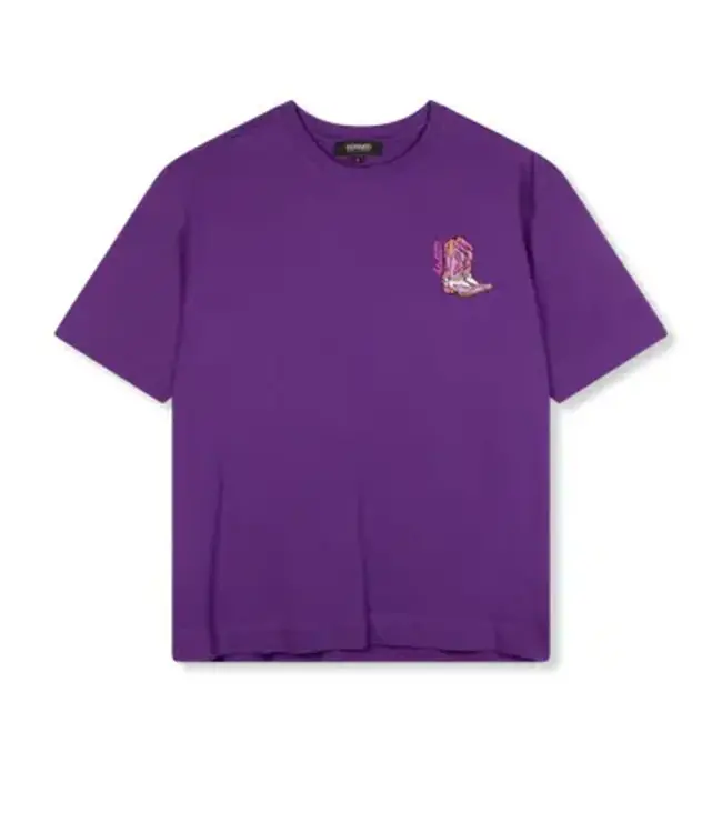 Refined Department ladies knitted wide artwork t-shirt BRUNA