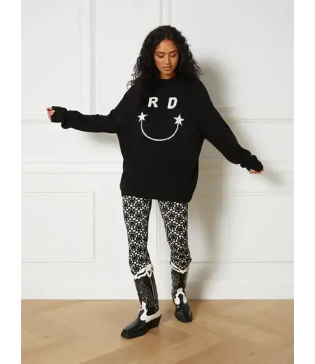 Refined Department ladies knitted oversized smiley sweater FAYEN