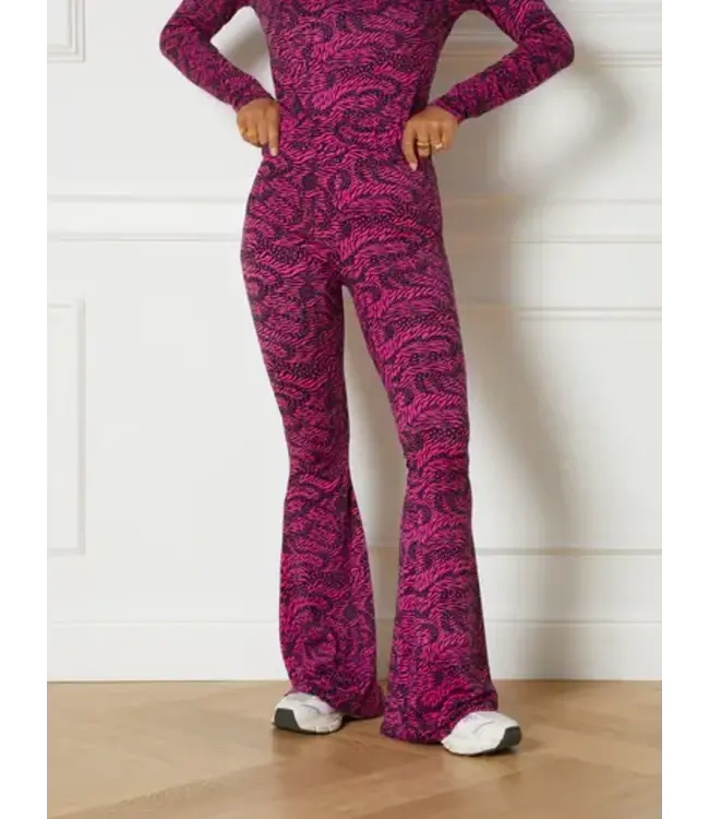 Refined Department ladies knitted flared heart zebra pants ABBA