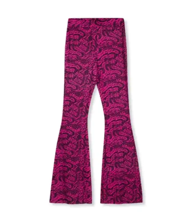 Refined Department ladies knitted flared heart zebra pants ABBA