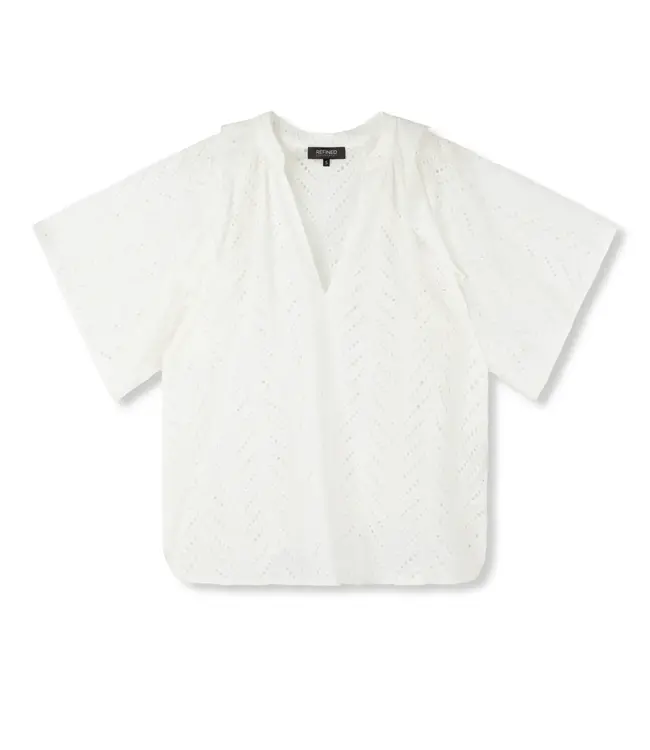 Refined Department Missy ladies woven short sleeve top