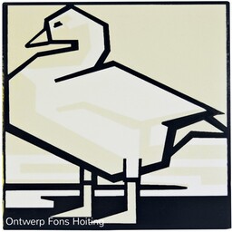 Frisiantiles Art deco tegel gans