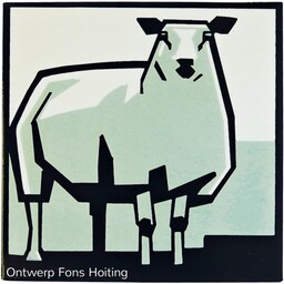 Frisiantiles Art deco tegel schaap