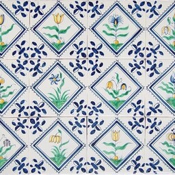 Frisiantiles Tegels bloemen in kwadraat 1-12