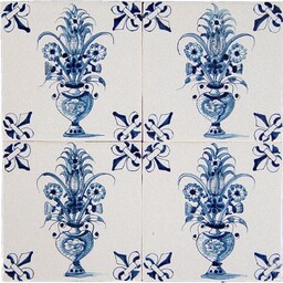 Frisiantiles Tegels bloemvaas in Franse lelie