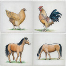 Frisiantiles Tegels boerderijdieren kleur 13-16