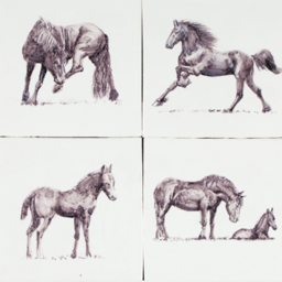 Frisiantiles Tegels Friese paarden 1-8