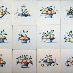 Frisiantiles Tegels fruitmandjes in kleur