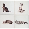 Tegels katten sepia