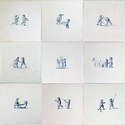 Frisiantiles Tegels kinderspelen dubbel 1-9