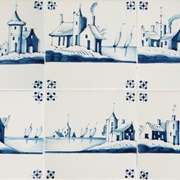 Frisiantiles Tegels landschap 1800 1-6