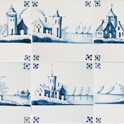 Frisiantiles Tegels landschap 1800 7-12