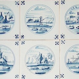 Frisiantiles Tegels landschap in cirkel II 7-12