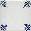 Tegels met Franse lelie hoekmotief groot