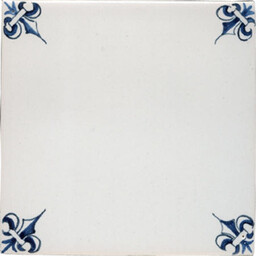 Frisiantiles Tegels met Franse lelie hoekmotief klein