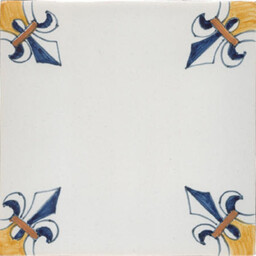 Frisiantiles Tegels met Franse lelie hoekmotief kleur