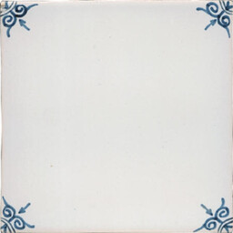 Frisiantiles Tegels met ossekop hoekmotief klein