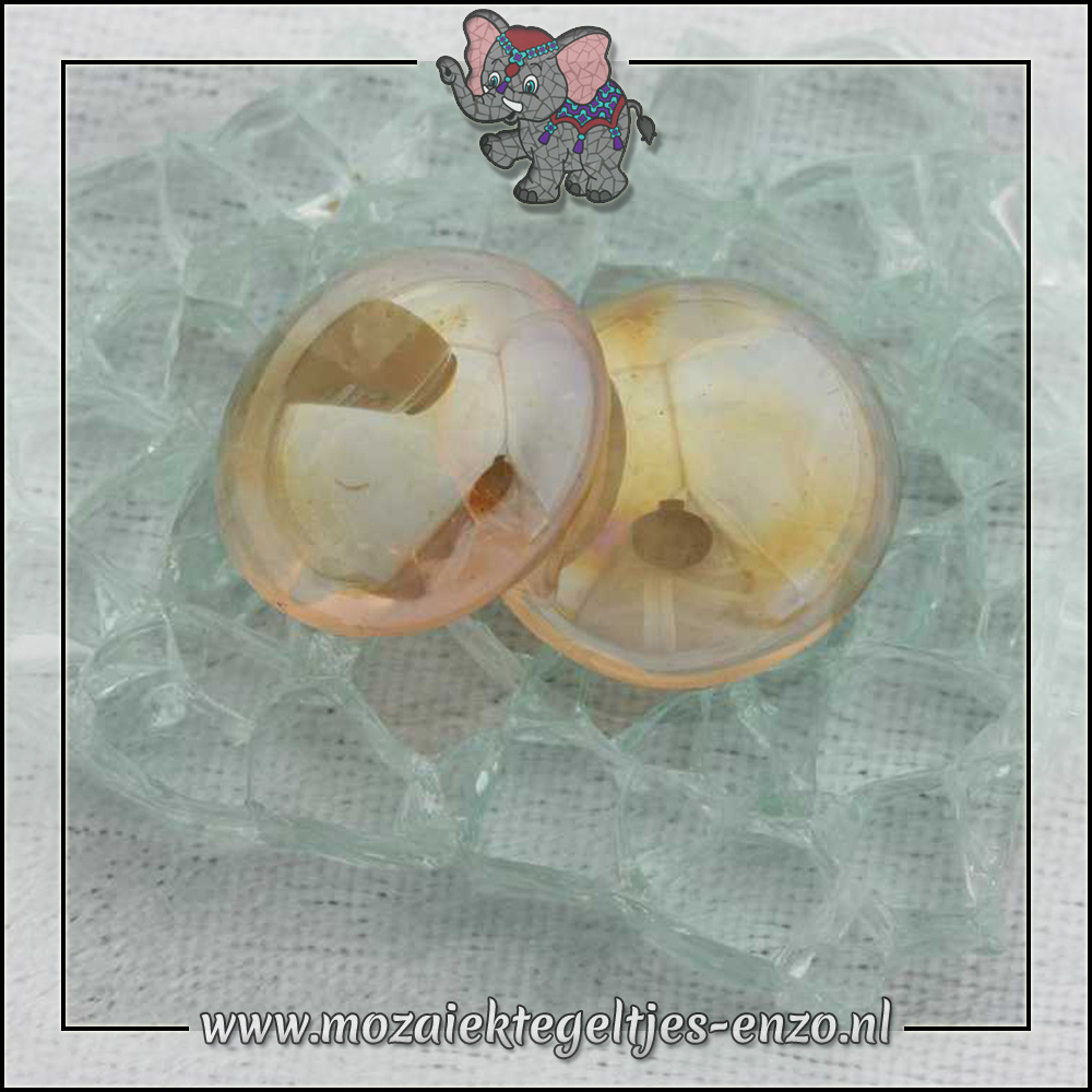 Glas Nuggets Transparant | 16-20mm | Enkele Kleuren | 10 stuks | Orange Transparent Opalescent