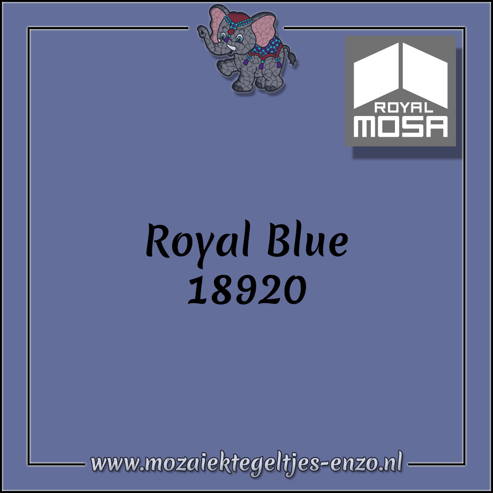Royal Mosa Tegel Glanzend | 7,5cm | Op maat gesneden | 1 stuks | Royal Blue 18920
