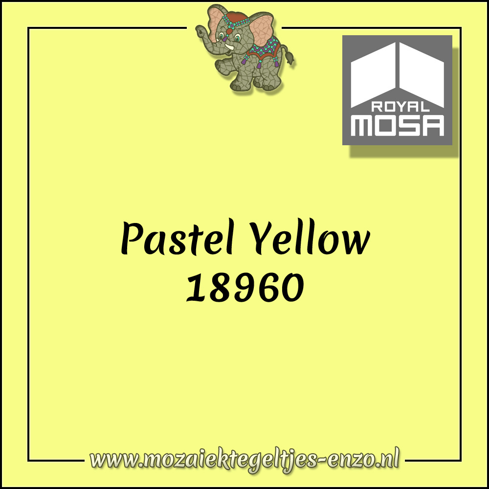 Royal Mosa Tegel Glanzend | 15cm | Op voorraad | 1 stuks | Pastel Yellow 18960