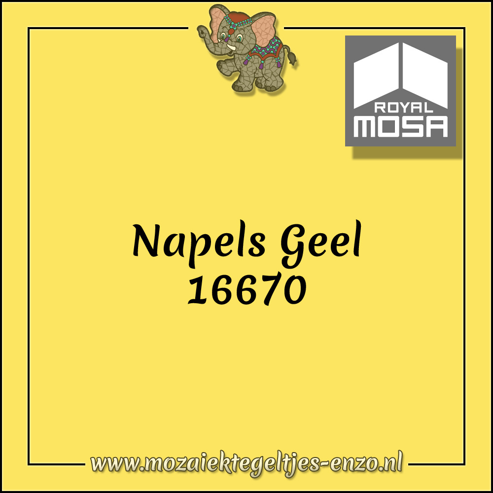 Royal Mosa Tegel Glanzend | 15cm | Op voorraad | 1 stuks | Napels Geel 16670