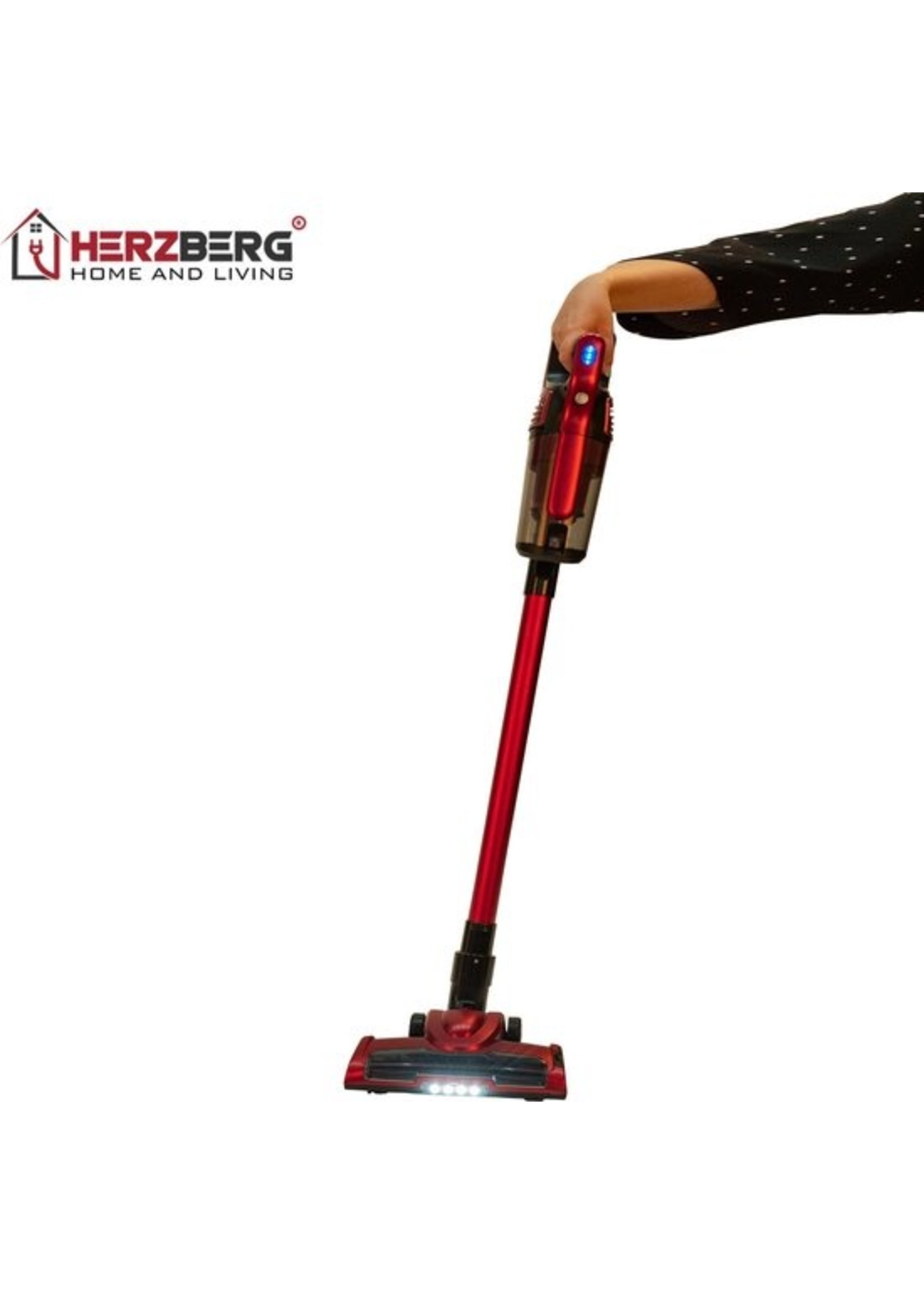 Herzberg Herzberg HG-8074RD: Oplaadbare Stofzuiger - 2200 mAh - 80db koopjeshoek