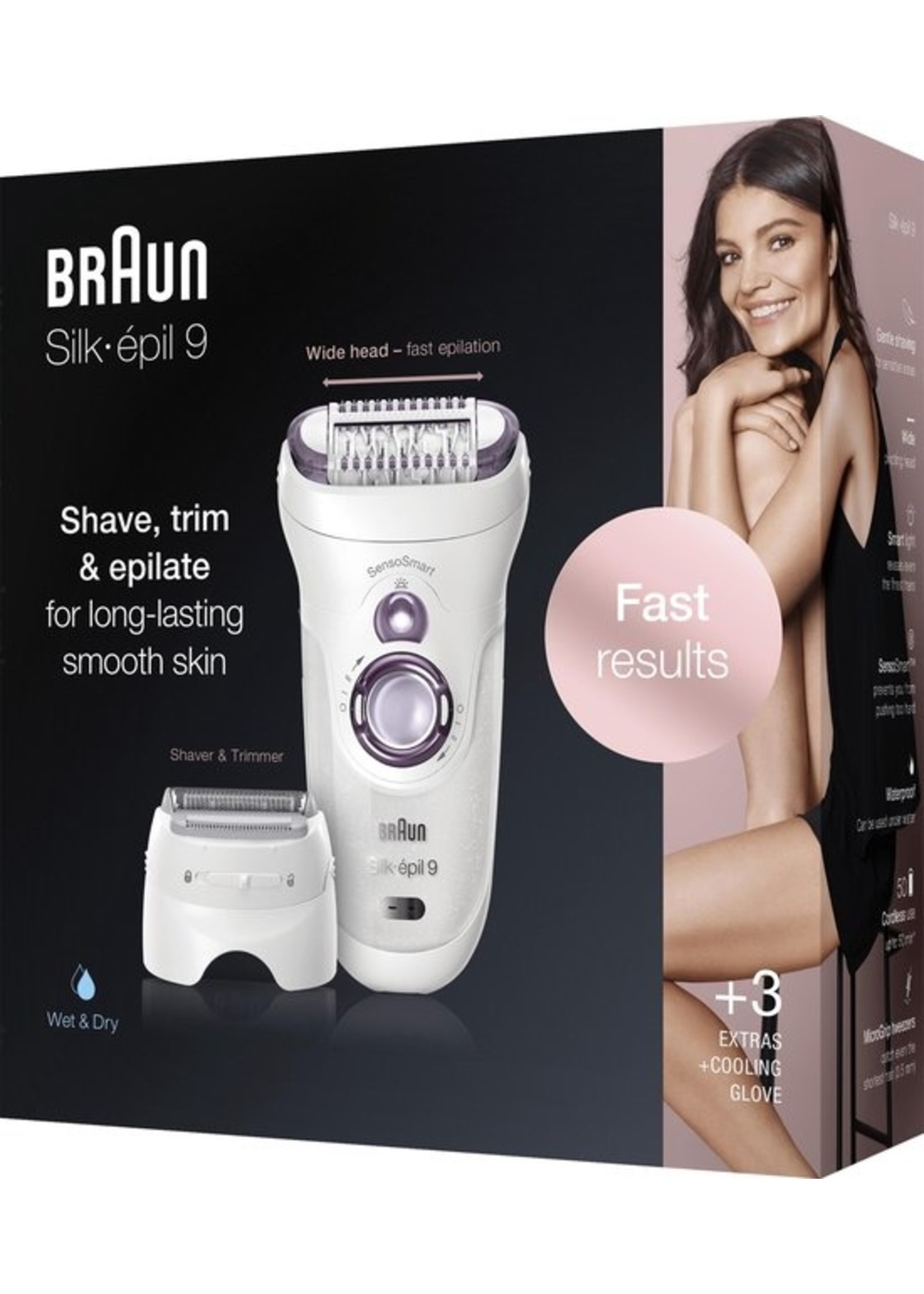 Braun Braun Silk-épil 9 9-710 Voor Vrouwen Voor Langdurige Ontharing, Wit/Paars