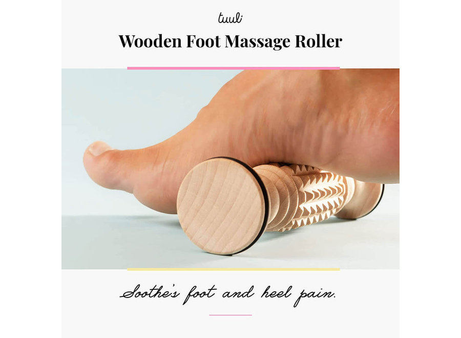 Tuuli Wooden Grooved Muscle Roller Muscle Tension Blood Circulation