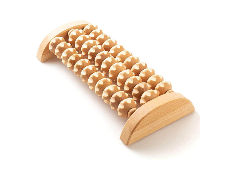 Tuuli - Masajeador de pies de madera - Rodillo muscular acanalado