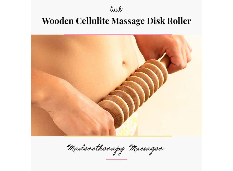 Tuuli Disk Cellulite-Massagerolle aus Holz