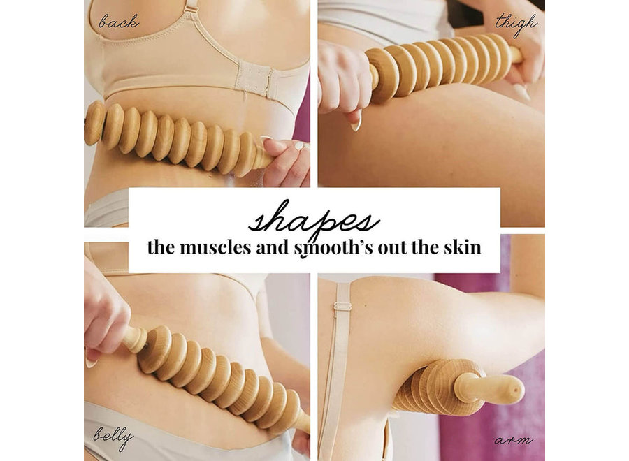 Tuuli Disk Cellulite-Massagerolle aus Holz