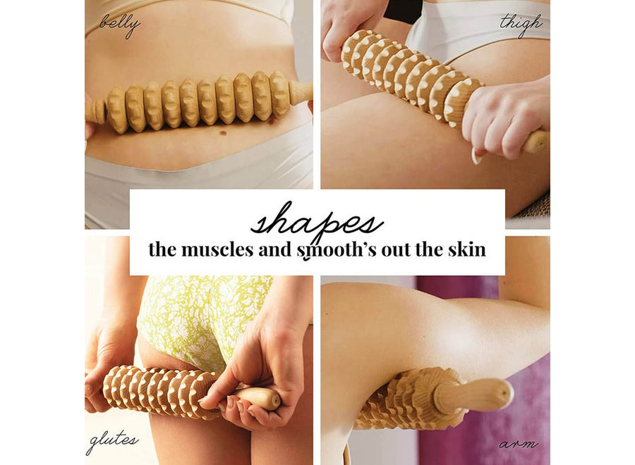 Tuuli Cellulite-Massage-Körperrolle aus Holz