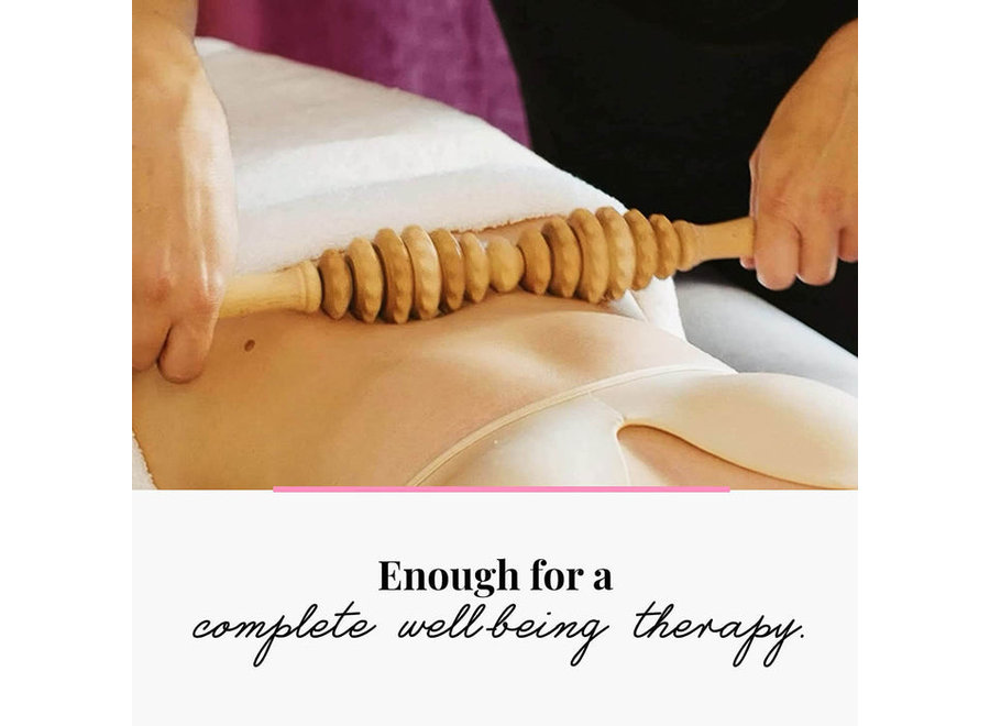 Tuuli Oval Wooden Cellulite Massage Roller