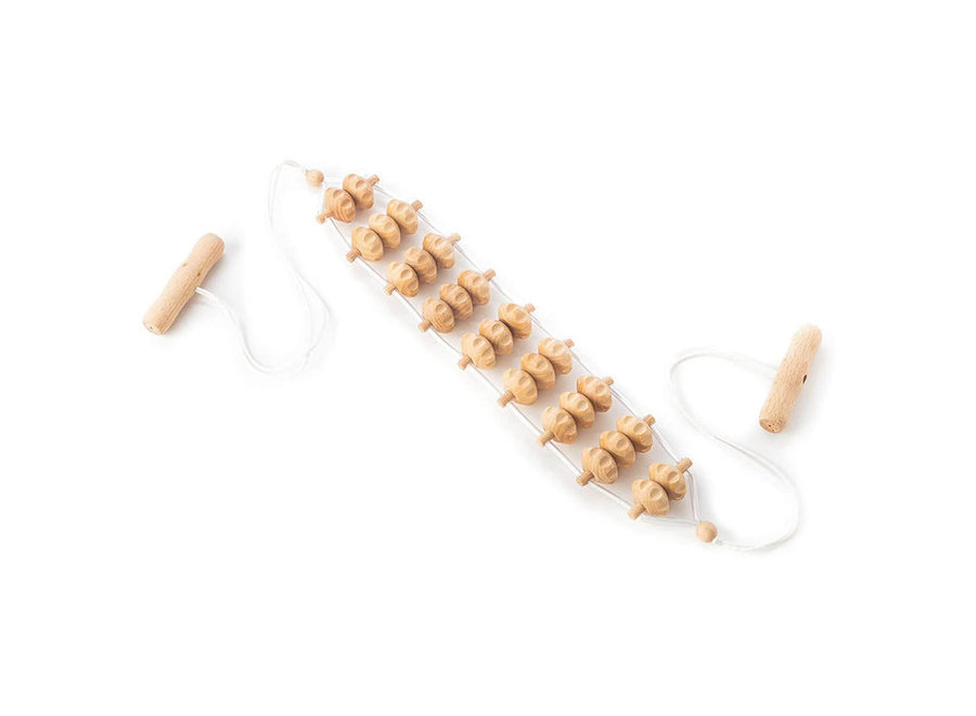 Tuuli Wooden Back Massager Roller Rope 120 cm