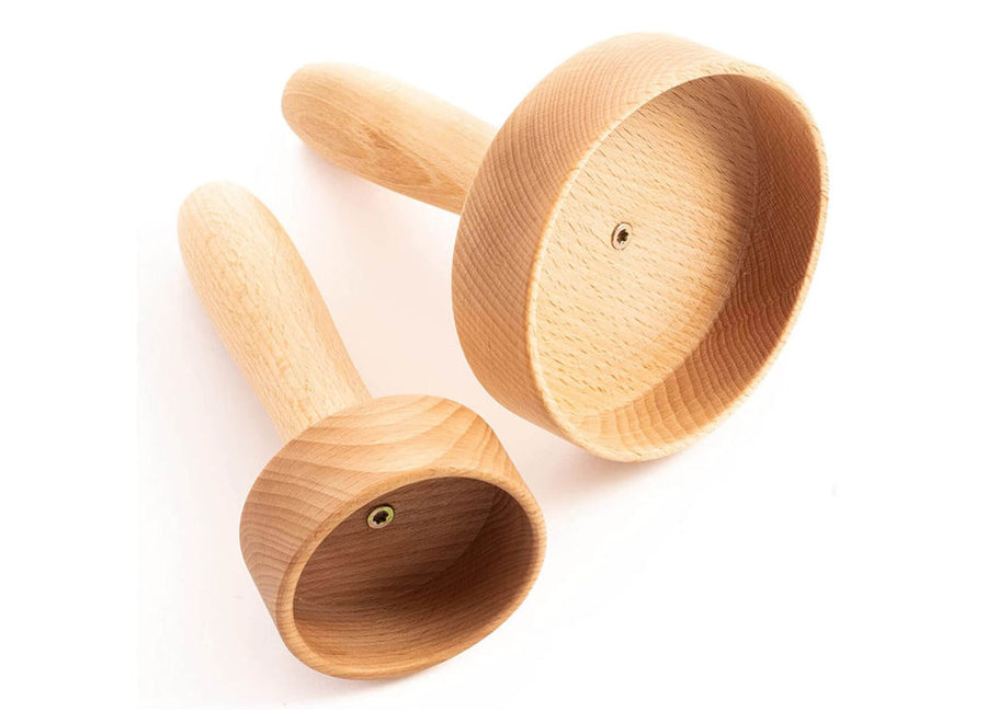 Tuuli - 2 Piece Wooden Massager Cups Set