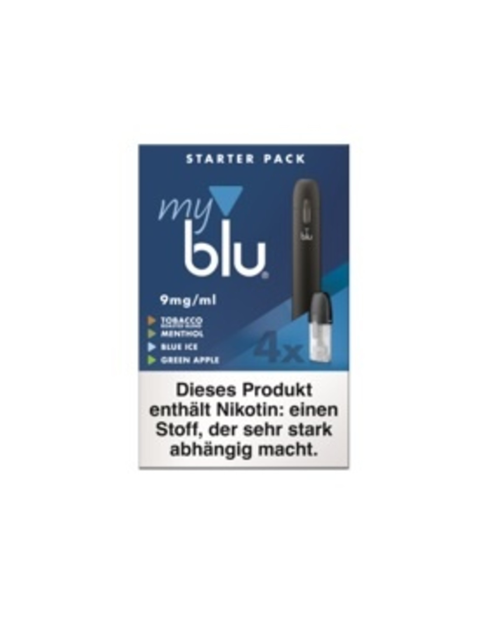 My Blu myblu Starter Pack Freebase  9mg/ml (Vape Device, 4 Liquidpods)
