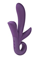 ToyJoy Toy Joy Caresse Trinity Vibrator met Clitoris en Anus Stimulator Purple