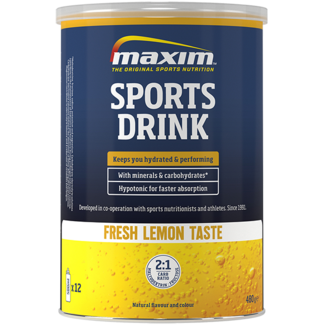 Maxim Sportvoeding Maxim Sports Drink Fresh Lemon 480g