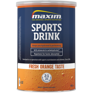 Maxim Sportvoeding Maxim Sports Drink Fresh Orange 480g