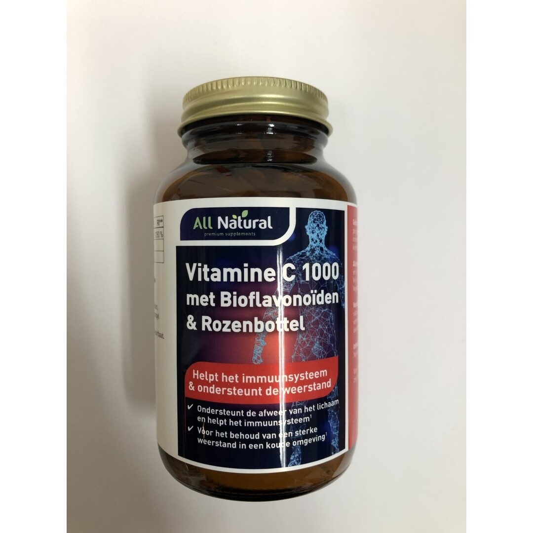 All Natural vitamine C 1000, bioflavonoiden & rozenbottel