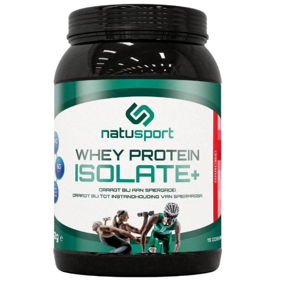Natusport Whey Protein ISOLATE+ Aardbei 450 GRAM