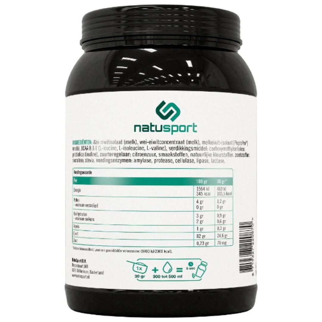 Natusport Whey Protein ISOLATE+ Aardbei 450 GRAM