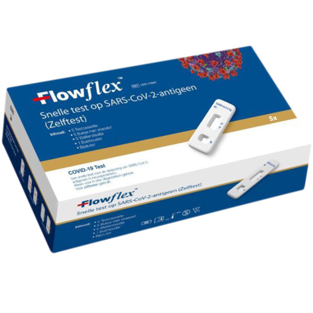 flowflex Snelle corona zelftest antigeen 5 stuks verpakking