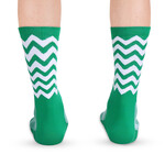 Snelle Sokken Fietssokken - Wave print - Groen