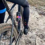 Snelle Sokken Fietssokken - MTB route print - Zwart