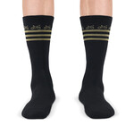 Snelle Sokken Fietssokken - Stripe print - goud