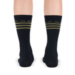Snelle Sokken Fietssokken - Stripe print - goud
