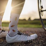 Snelle Sokken Fietssokken - Ice cream print - Wit