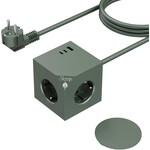Alemjn - Design Cube 6 in 1 Stekkerdoos met Magnetische Voet - Groen
